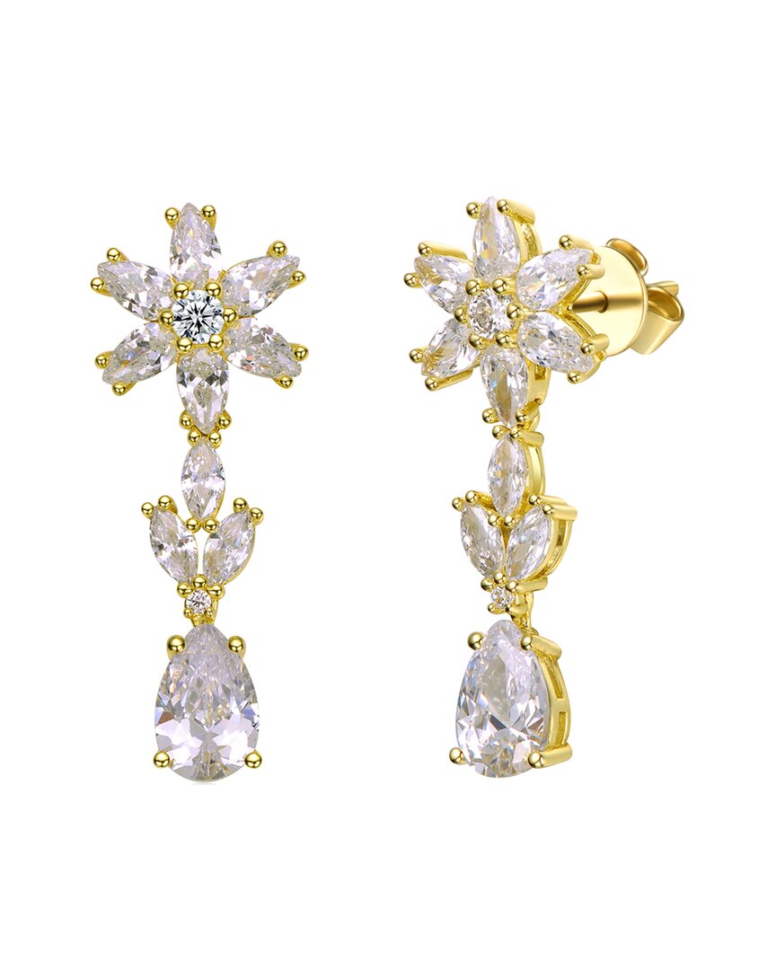 Genevive 14k Plated Dangle Earrings