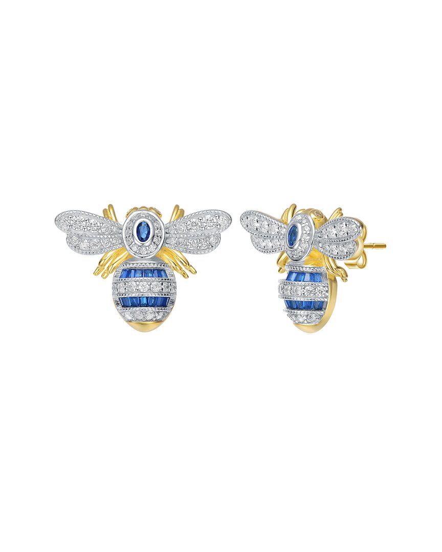 Shop Genevive 14k Over Silver Bee Studs
