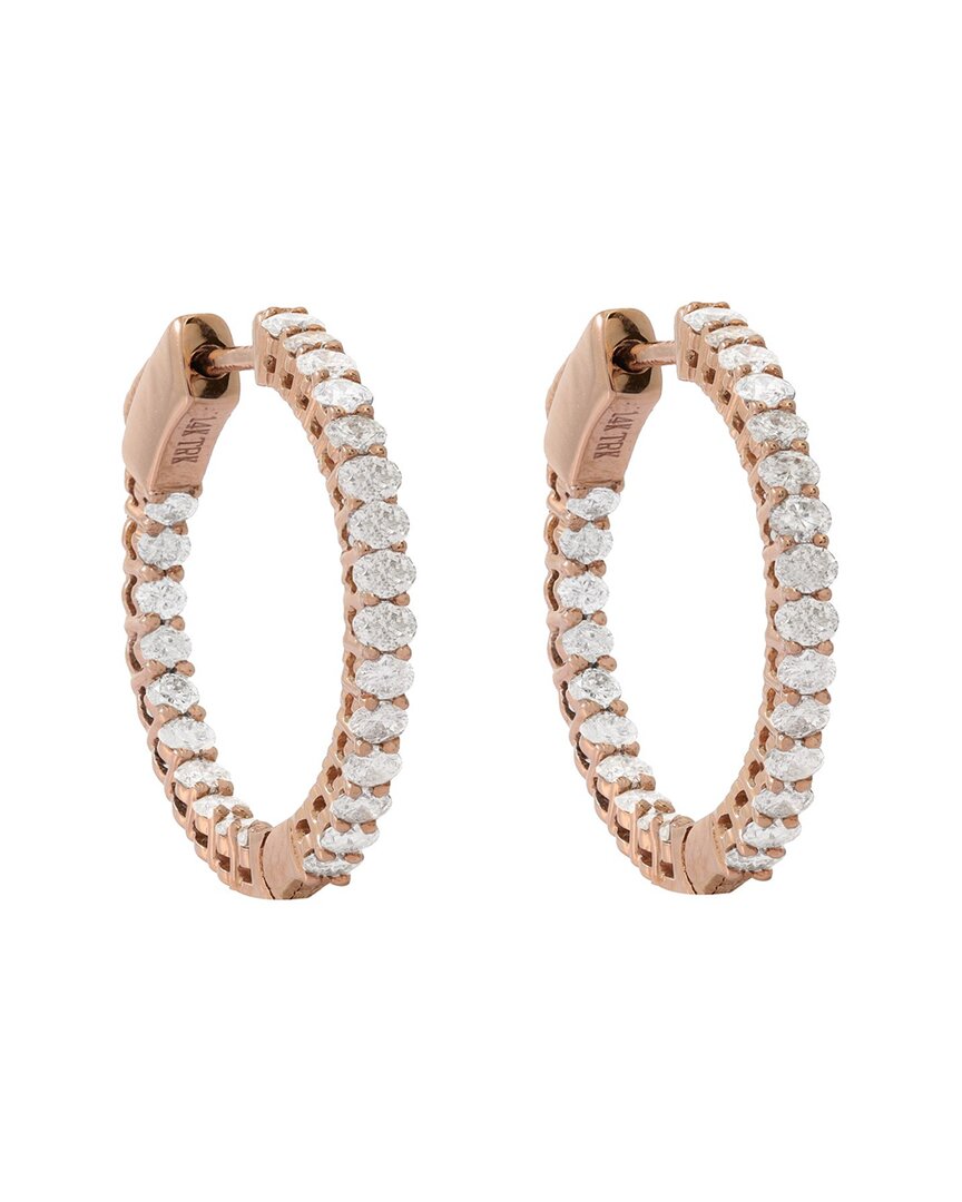 Diana M. Fine Jewelry 14k Rose Gold 1.00 Ct. Tw. Diamond Earrings