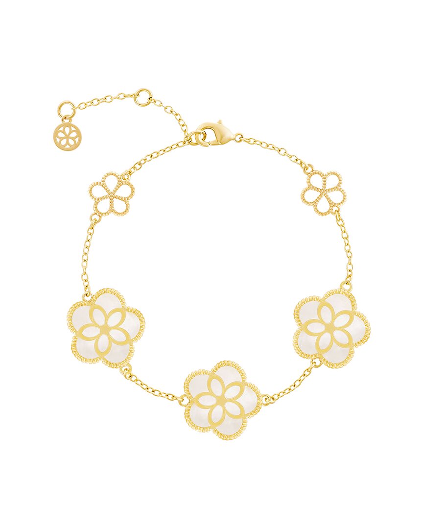 Jankuo Flower 14k Plated Station Bracelet