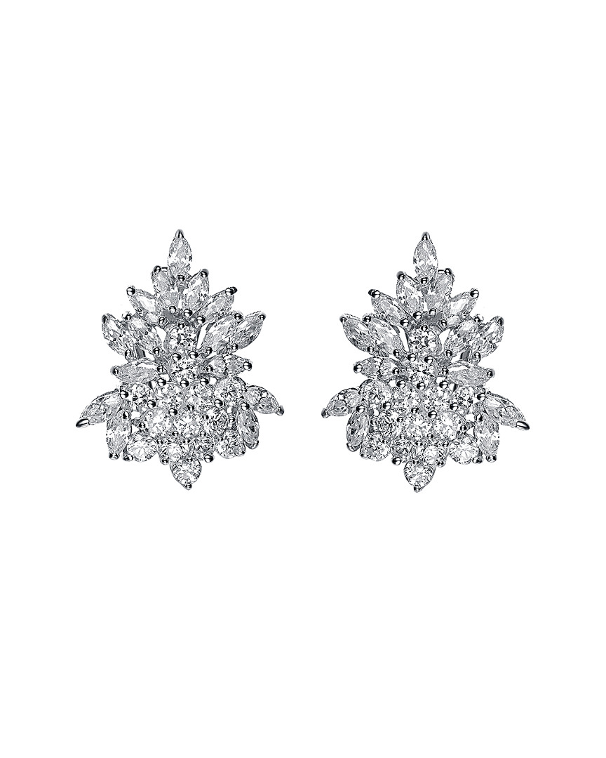 Genevive Silver Cz Earrings