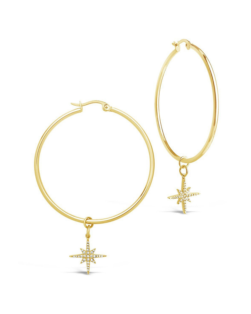 Sterling Forever 14k Plated Cz Earrings