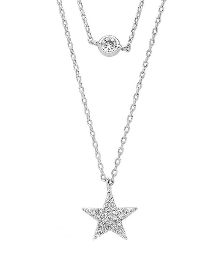 Shop Sterling Forever Silver Cz Layered Necklace