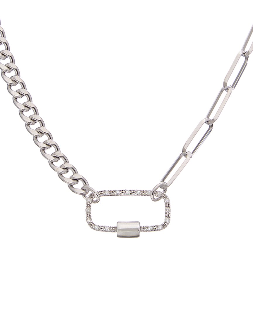 Meshmerise 18k Over Silver 0.10 Ct. Tw. Diamond Necklace