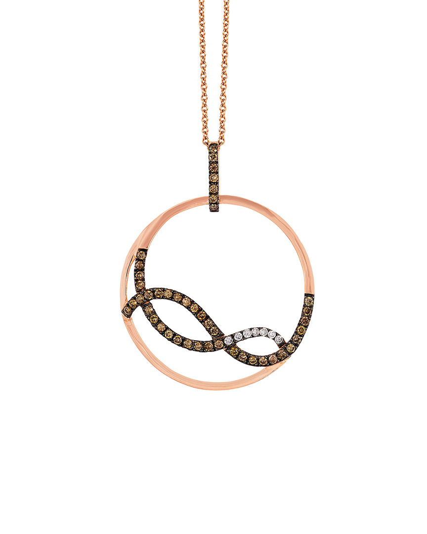 Shop Le Vian 14k Rose Gold 0.39 Ct. Tw. Diamond Pendant Necklace