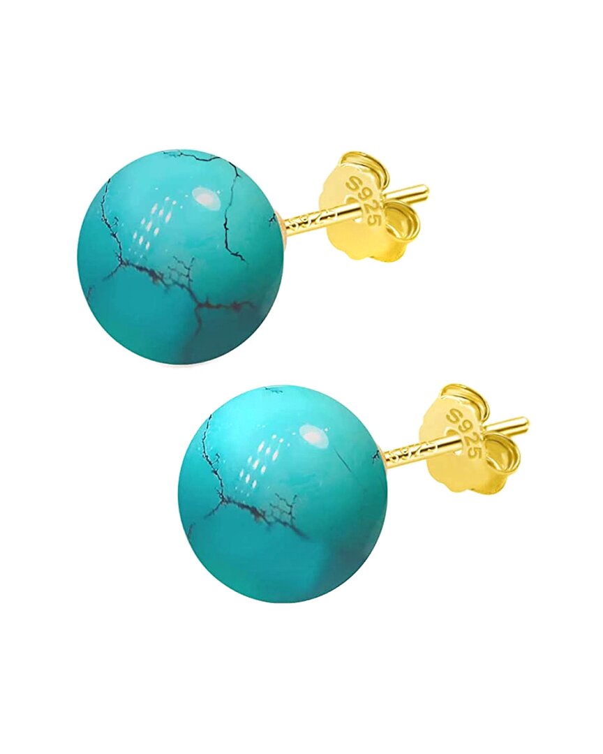 Liv Oliver 18k 4.75 Ct. Tw. Turquoise Earrings In No Color
