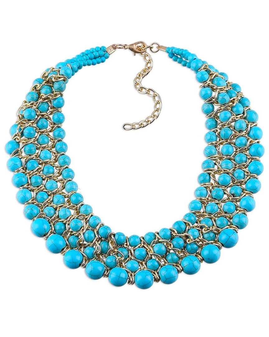 Liv Oliver 18k 75.00 Ct. Tw. Turquoise Statement Necklace