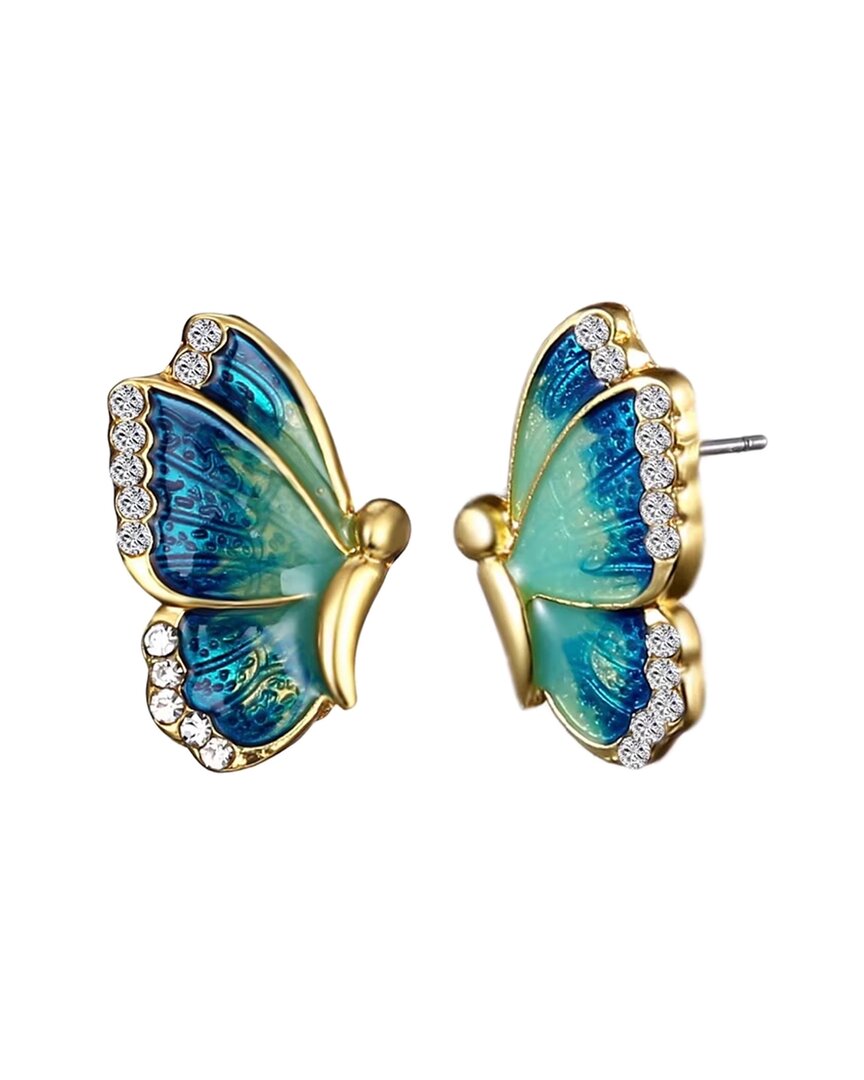 Liv Oliver 18k Cz Butterfly Earrings