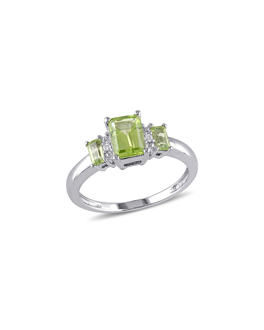 Rina Limor 10k 1.26 Ct. Tw. Diamond & Peridot Ring