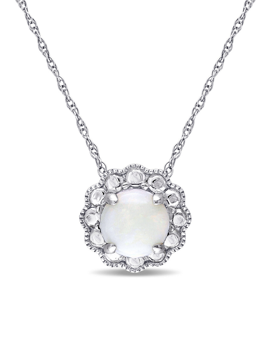 Rina Limor 10k 0.70 Ct. Tw. Diamond & Opal Pendant
