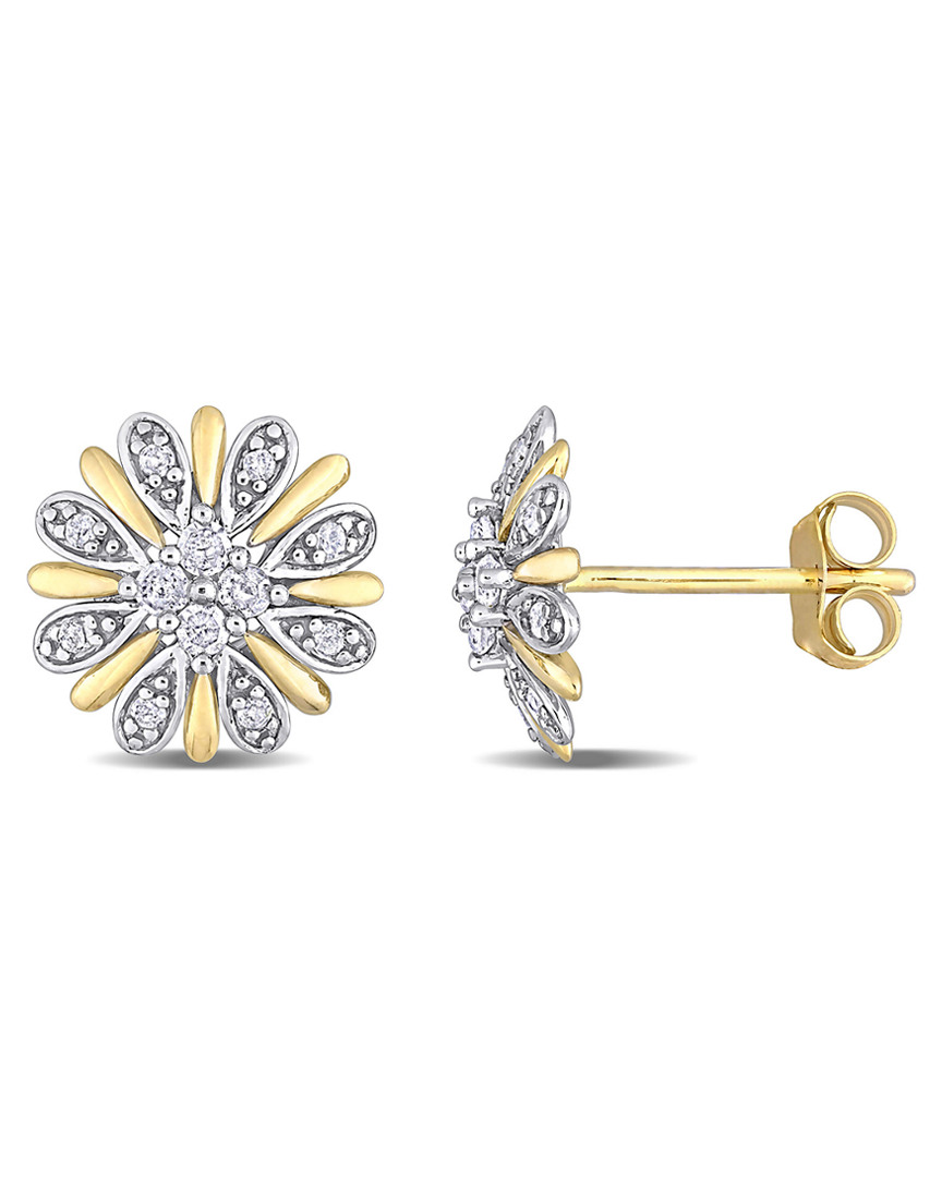 Rina Limor 10k Two-tone 0.24 Ct. Tw. Diamond Earrings