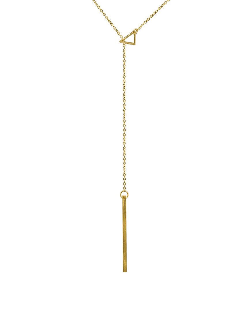 Adornia 14k Plated Triangle Lariat Necklace