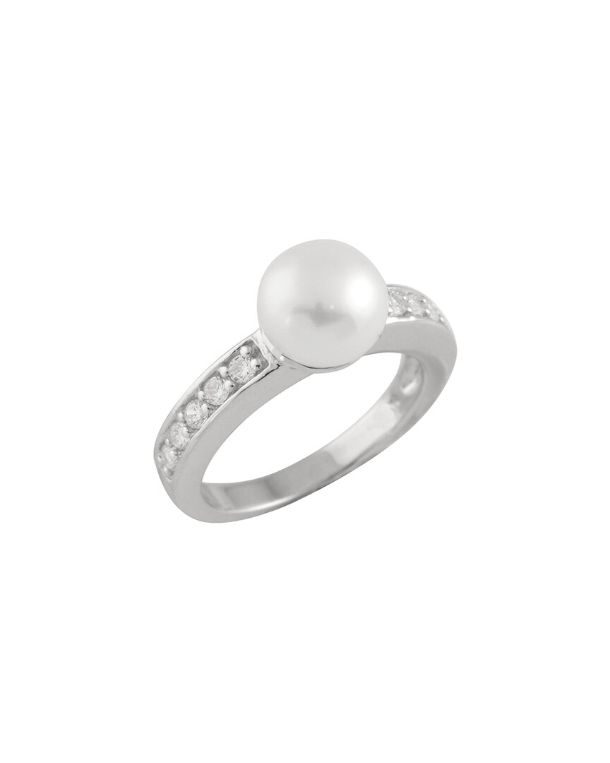 Splendid Pearls Silver 8.5-9mm Pearl Ring