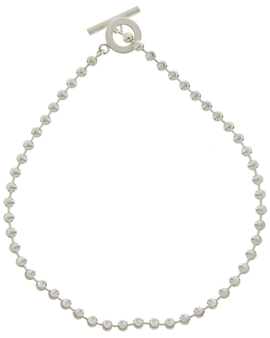 Gucci Silver Toggle Beaded Chain Medium Toggle Necklace In Metallic