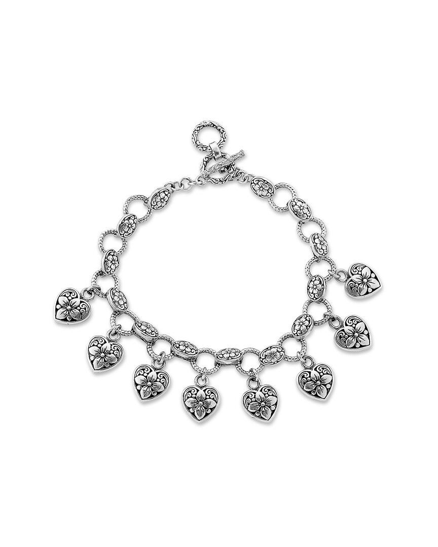 Samuel B. Sterling Silver Heart Charm Bracelet