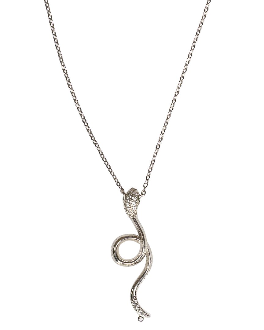 Jean Claude Silver Lucky Snake Pendant Necklace