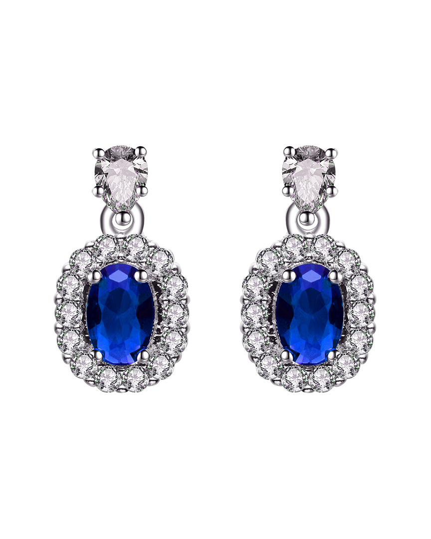 Genevive Silver Cz Earrings