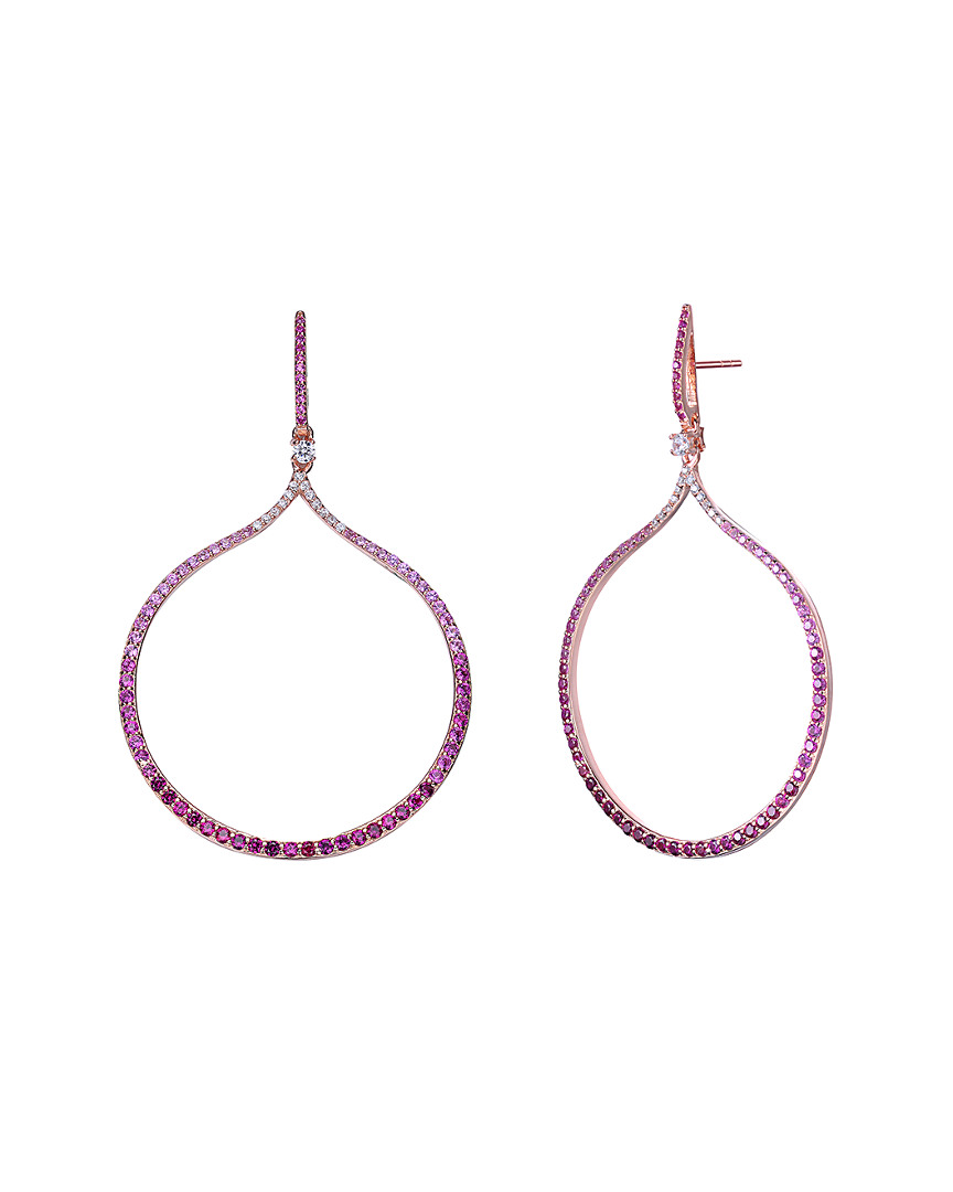Genevive 14k Rose Gold Vermeil Earrings