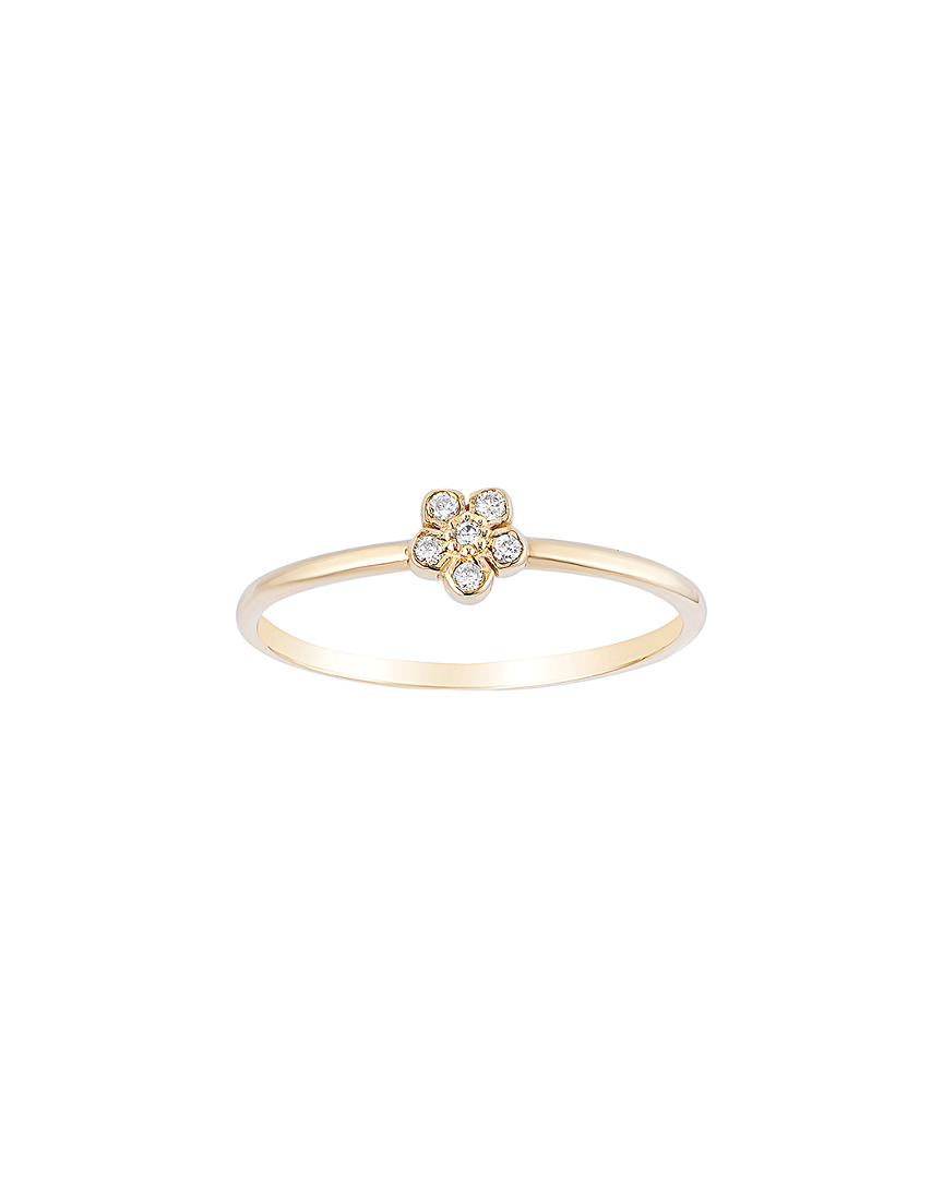 Shop Ariana Rabbani Dnu 0 Units Sold  14k 0.035 Ct. Tw. Diamond Flower Ring