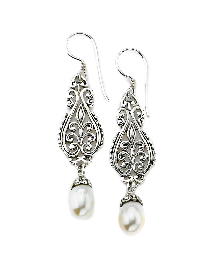 Samuel B. Silver 7.5-8mm Pearl Earrings