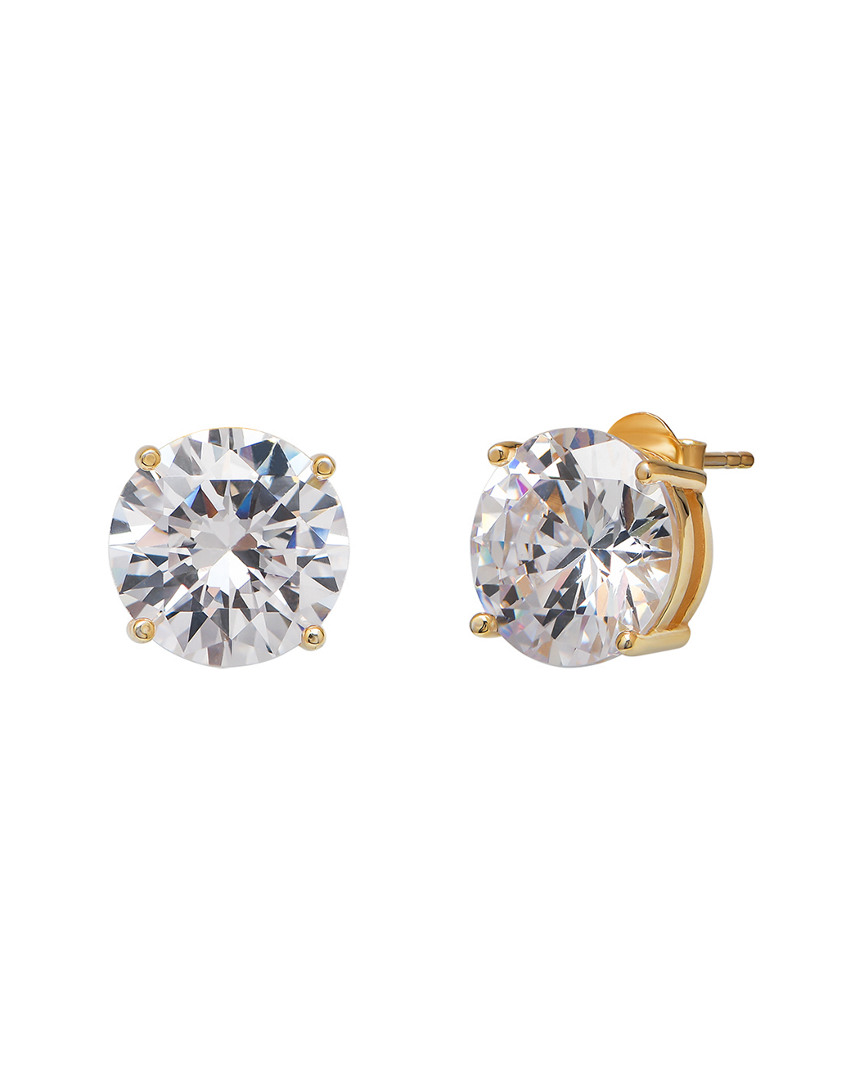 Gabi Rielle 14k Over Silver Cz Diamondette Earrings