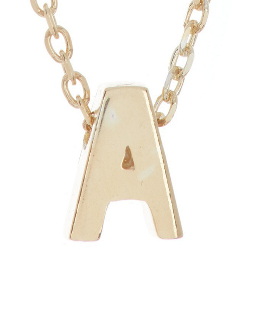 Adornia 14k Gold Plated Initial Pendant Necklace In Yellow