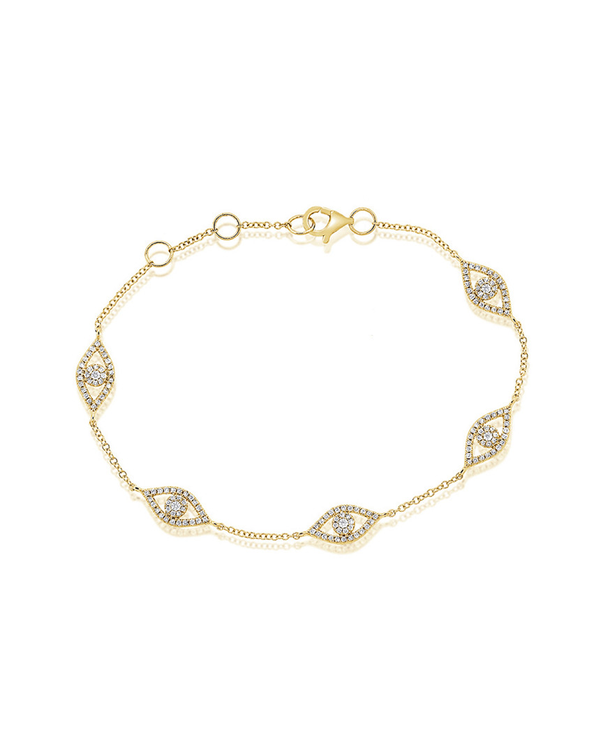 Sabrina Designs 14k 0.60 Ct. Tw. Evil Eye Bracelet