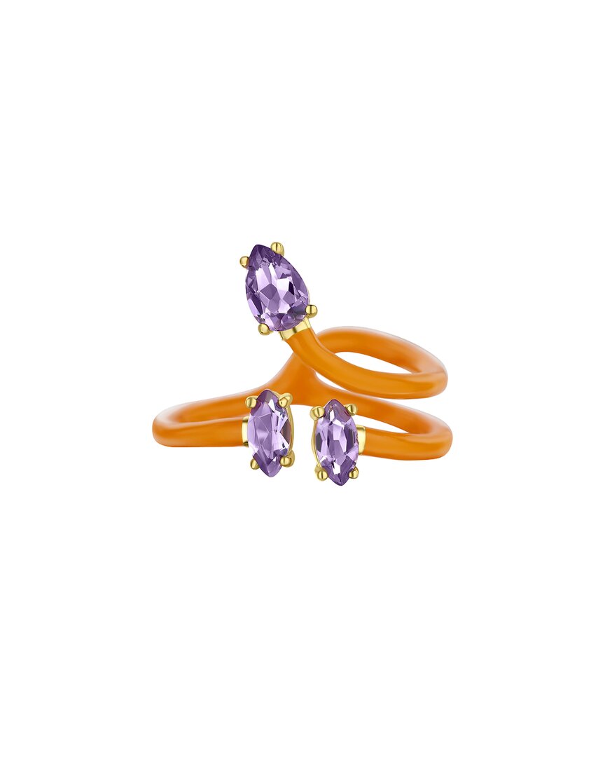 Shop House Of Frosted Silver 1.50 Ct. Tw. Amethyst Cocktail Ring