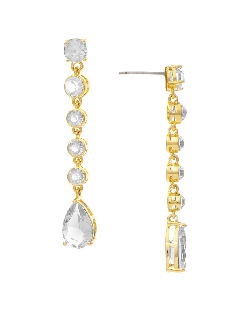 Rivka Friedman 18k Gold Clad Crystal Earrings