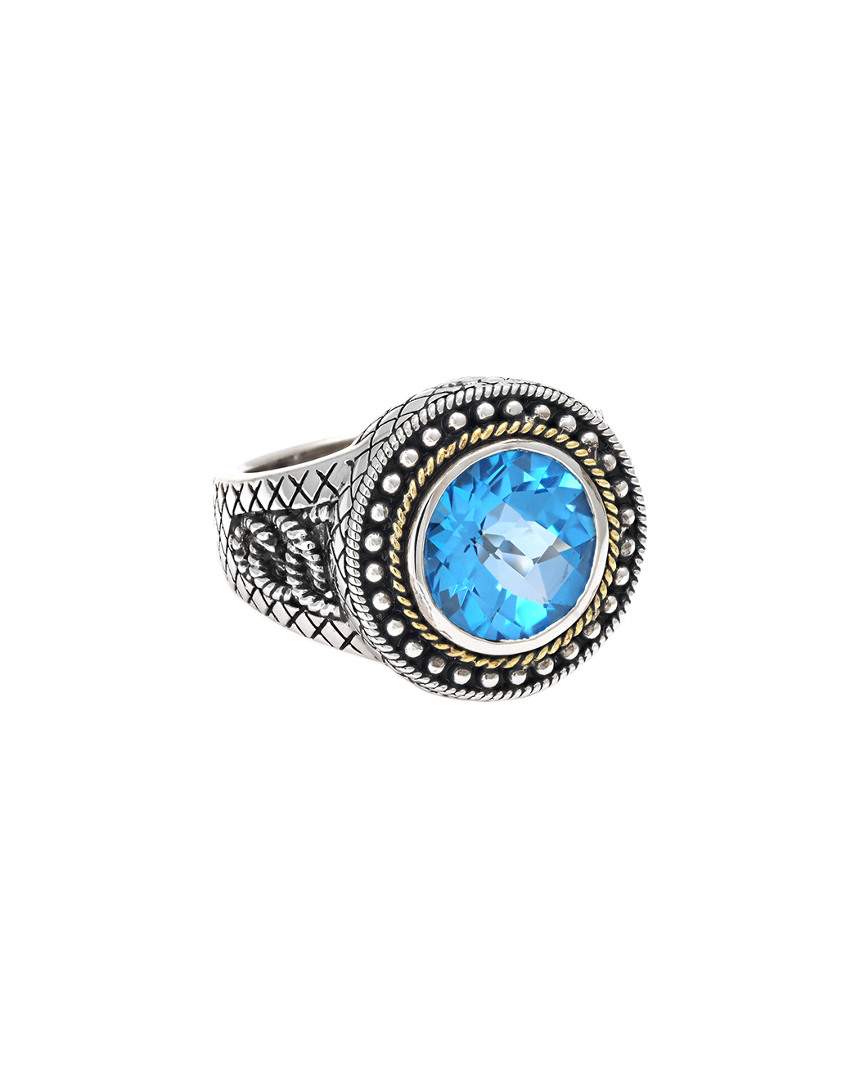 Andrea Candela Rodeo 18k & Silver 4.54 Ct. Tw. Blue Topaz Ring
