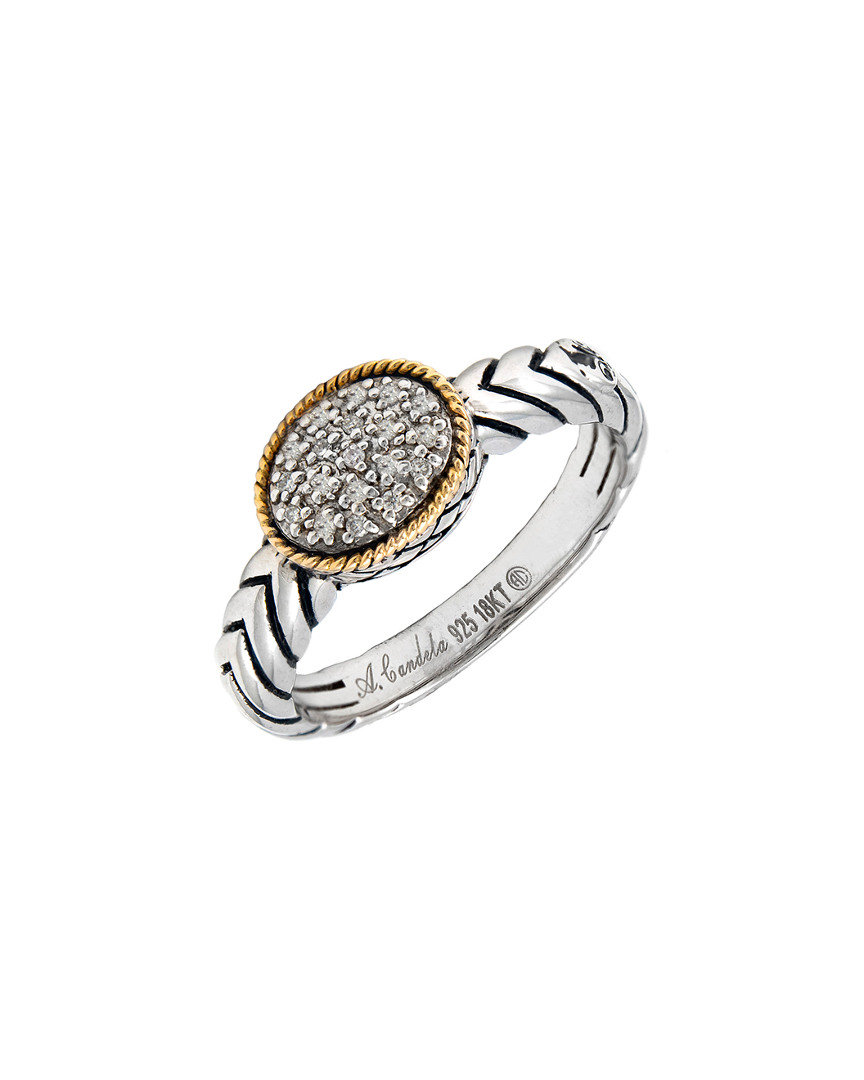 Andrea Candela Andrea Ii 18k & Silver 0.07 Ct. Tw. Diamond Ring