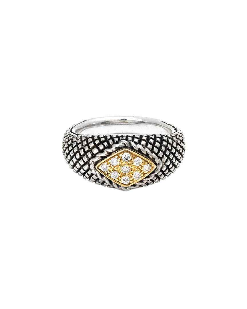 Andrea Candela Diamante 18k & Silver 0.14 Ct. Tw. Diamond Ring