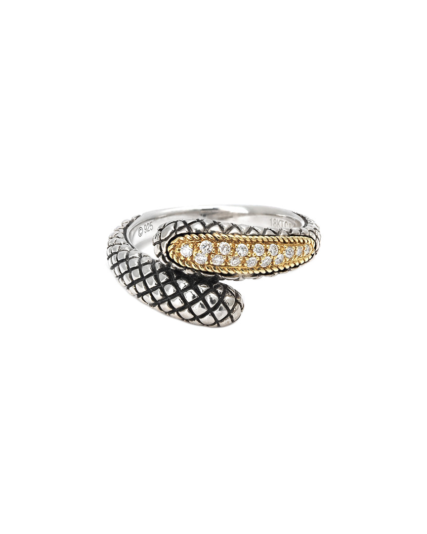 Andrea Candela Diamante 18k & Silver 0.16 Ct. Tw. Diamond Ring