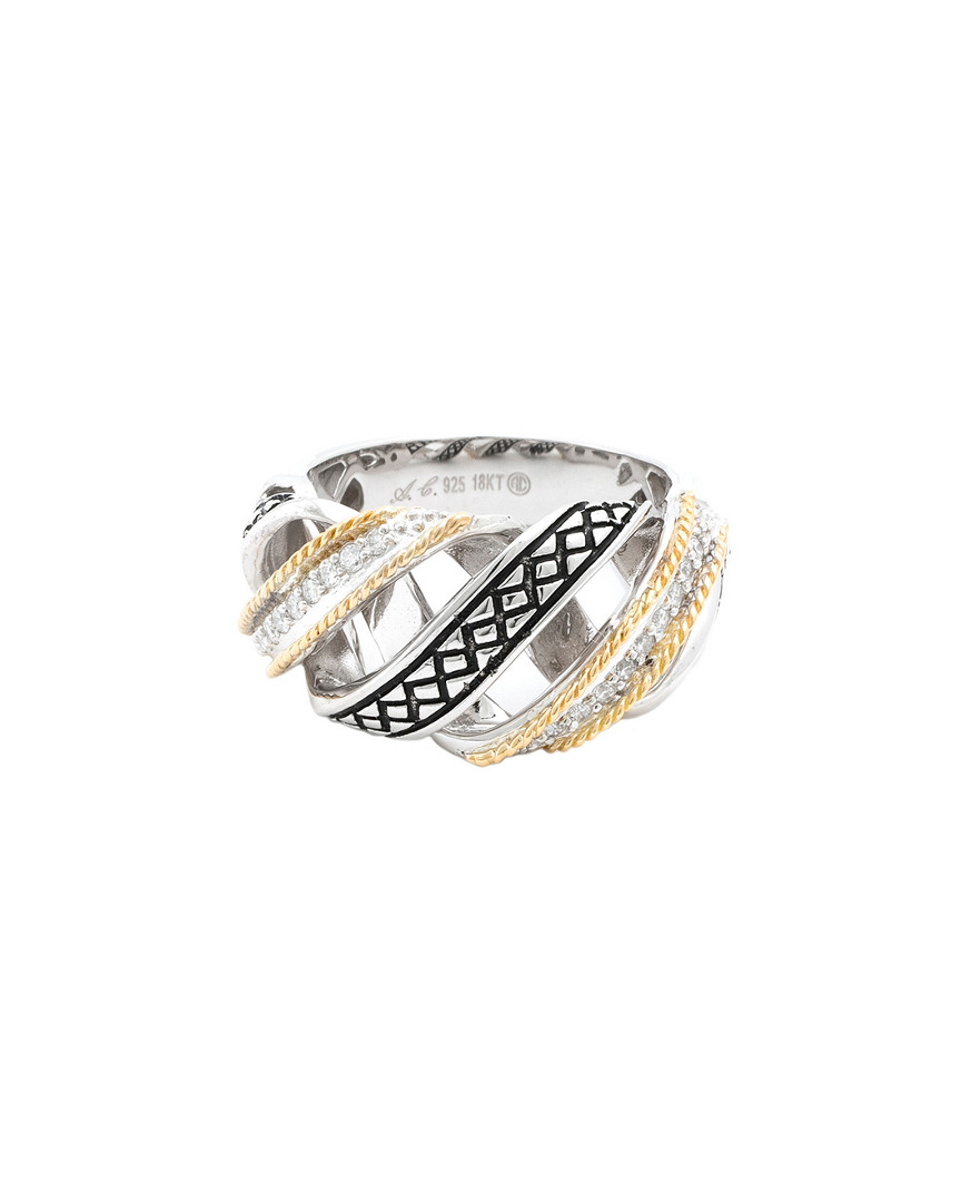 Andrea Candela Espiral 18k & Silver 0.21 Ct. Tw. Diamond Ring