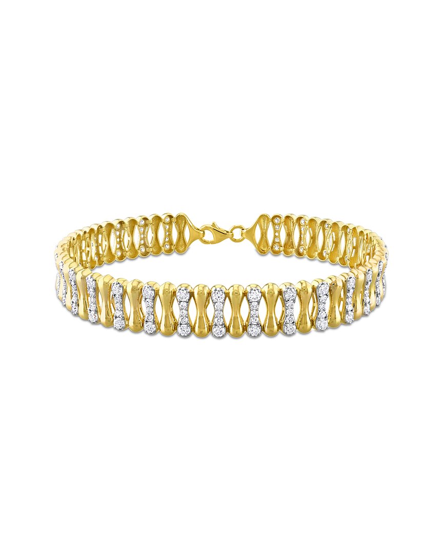 Rina Limor 3ct Tdw Diamond Bangle Bracelet In 10k Yellow Gold