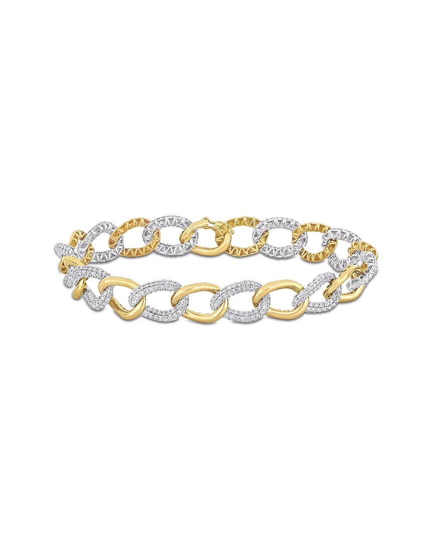 Rina Limor 14k Two-tone 2.40 Ct. Tw. Diamond Link Bracelet