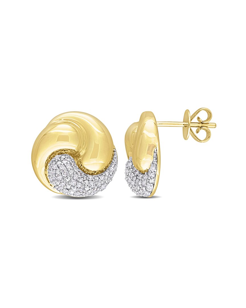 Rina Limor 14k 0.24 Ct. Tw. Diamond Swirl Studs