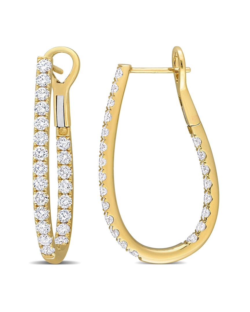 Rina Limor 14k 2.64 Ct. Tw. Diamond Inside-outside Cuff Earrings