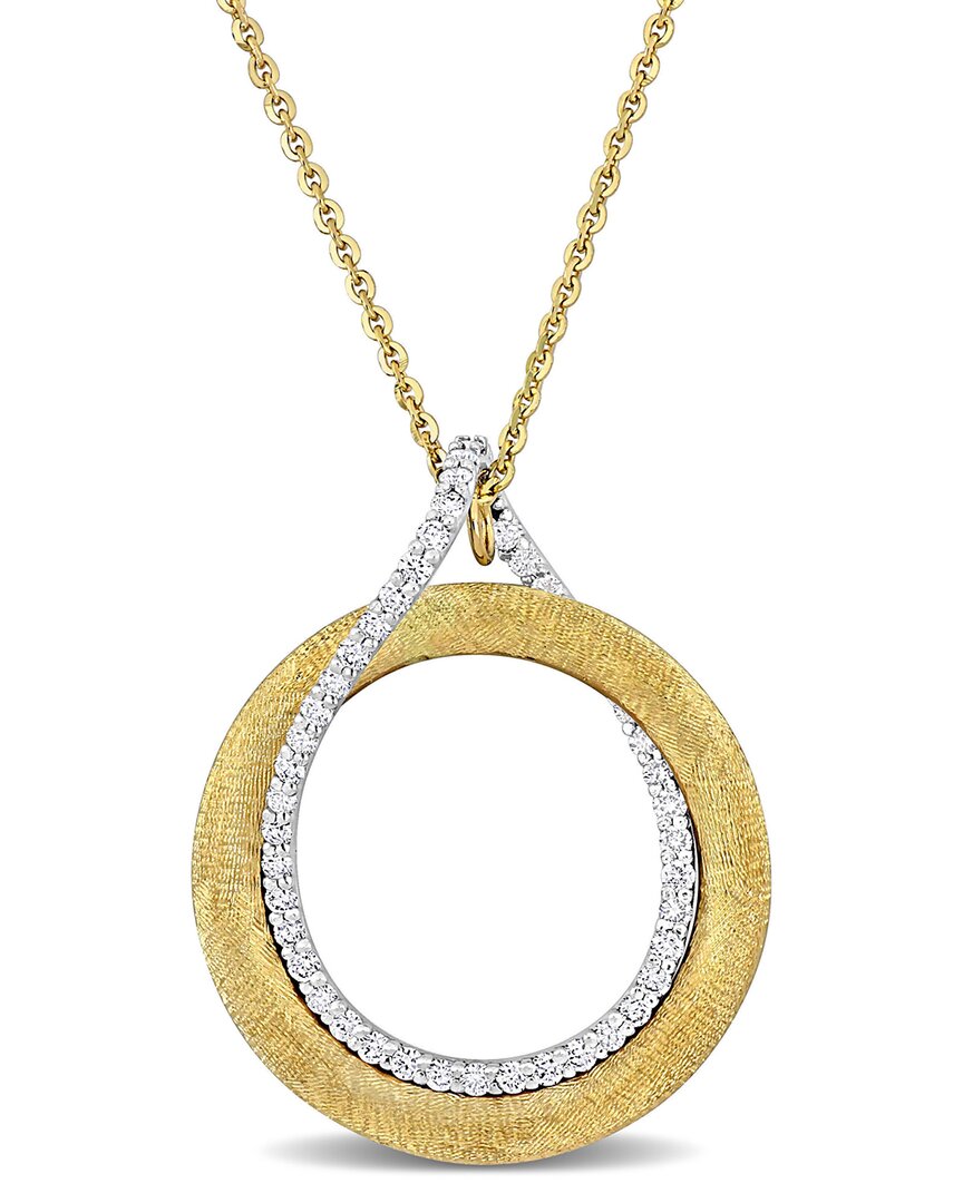 Rina Limor 14k Two-tone 0.70 Ct. Tw. Diamond Intertwined Circle Necklace