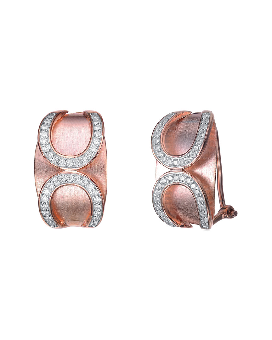 Genevive 18k Rose Gold Vermeil Earrings