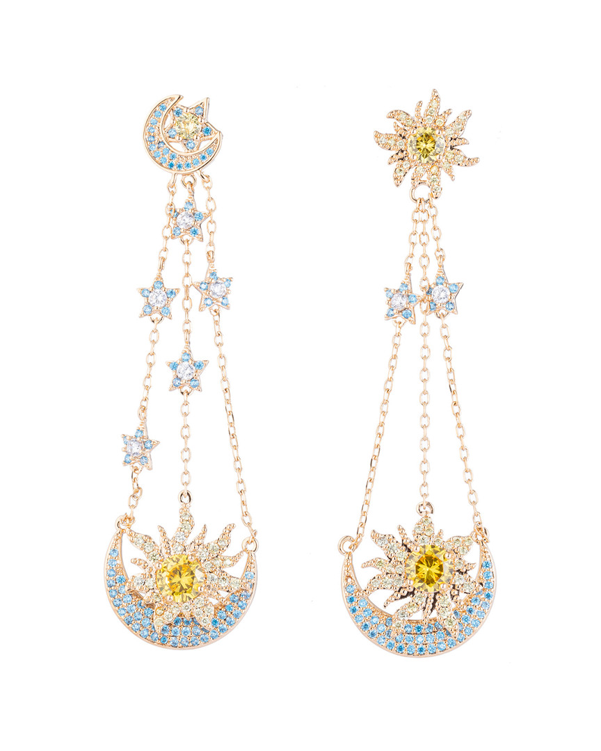 Eye Candy La Luxe Collection Under The Moon Sun Cubic Zirconia Crstyal Drop Earrings