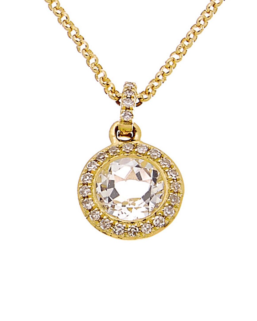 Diana M. Fine Jewelry 14k 0.93 Ct. Tw. Topaz Pendant Necklace