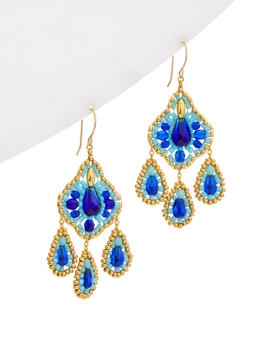 Miguel Ases 18k Plated 14k Fill Beaded Chandelier Earrings Women S Miguel Ases 18k Plated 14k Fill Beaded Chandelier Earrings