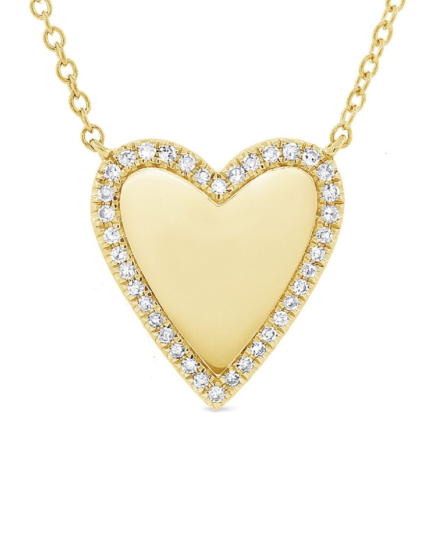 Sabrina Designs 14k Diamond Heart Necklace In Yellow