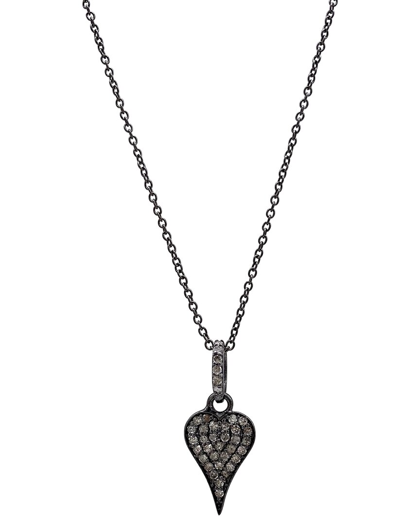 Shop Diamond Select Cuts Silver 0.1 Ct. Tw. Diamond Heart Necklace