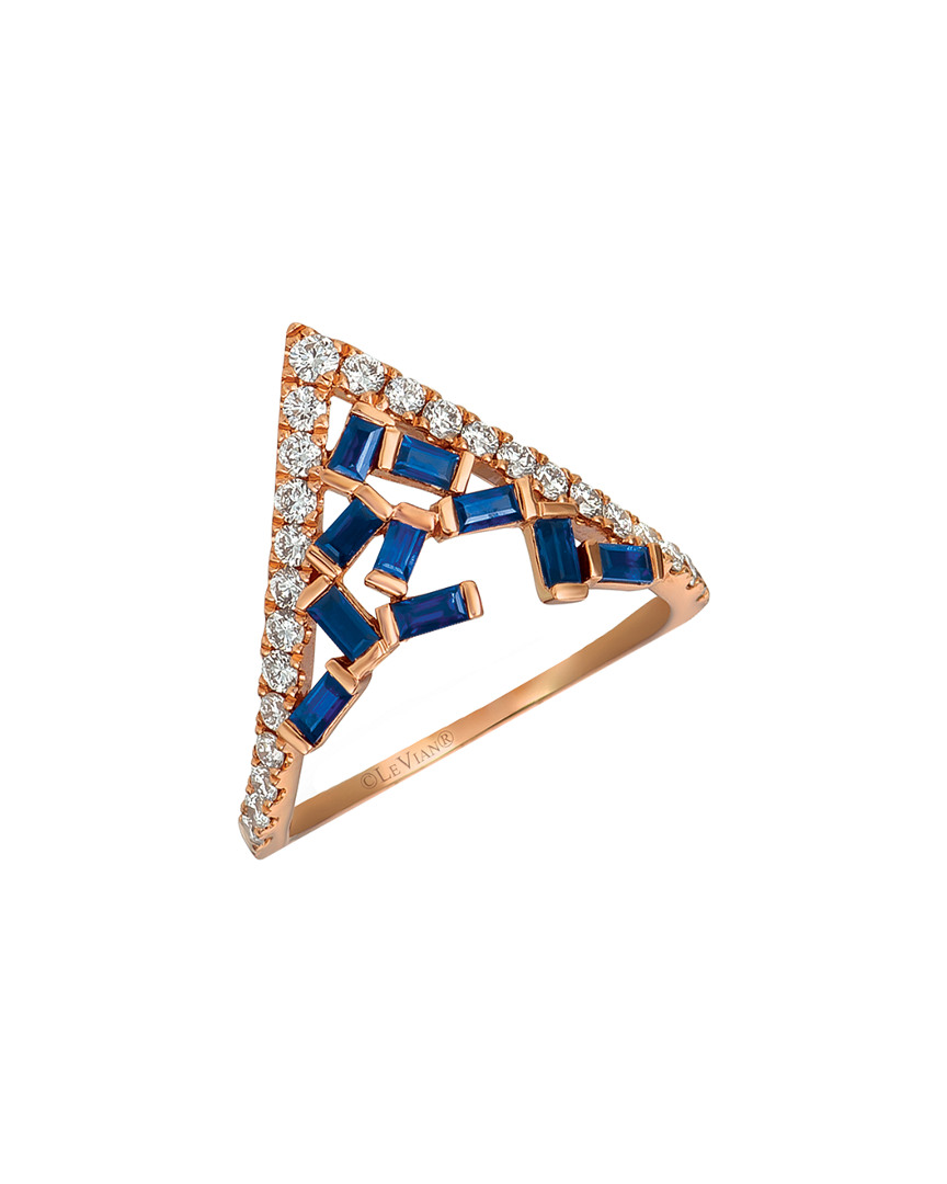 Le Vian 14k Rose Gold 1.09 Ct. Tw. Diamond & Sapphire Ring