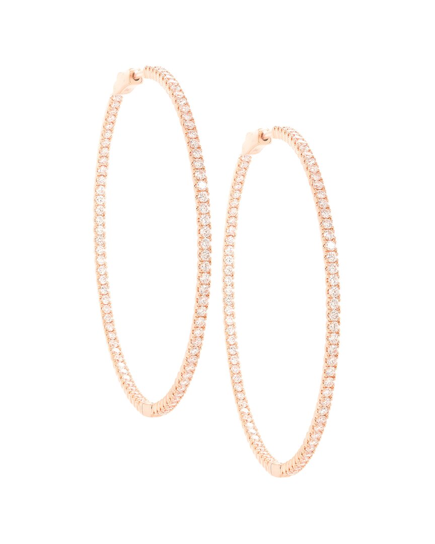 Diana M. Fine Jewelry 14K Rose Gold 3.00 ct. tw. Diamond Hoops