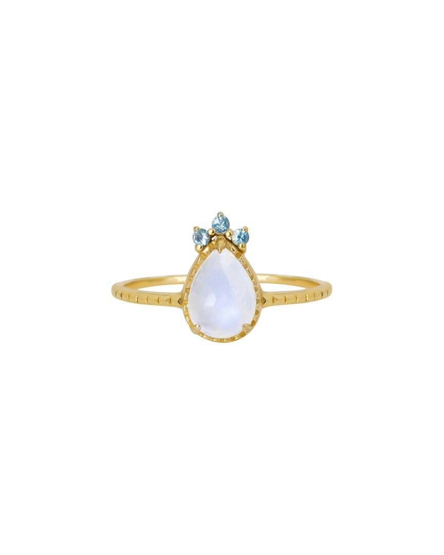 TIRAMISU TIRAMISU 14K OVER SILVER GEMSTONE RING