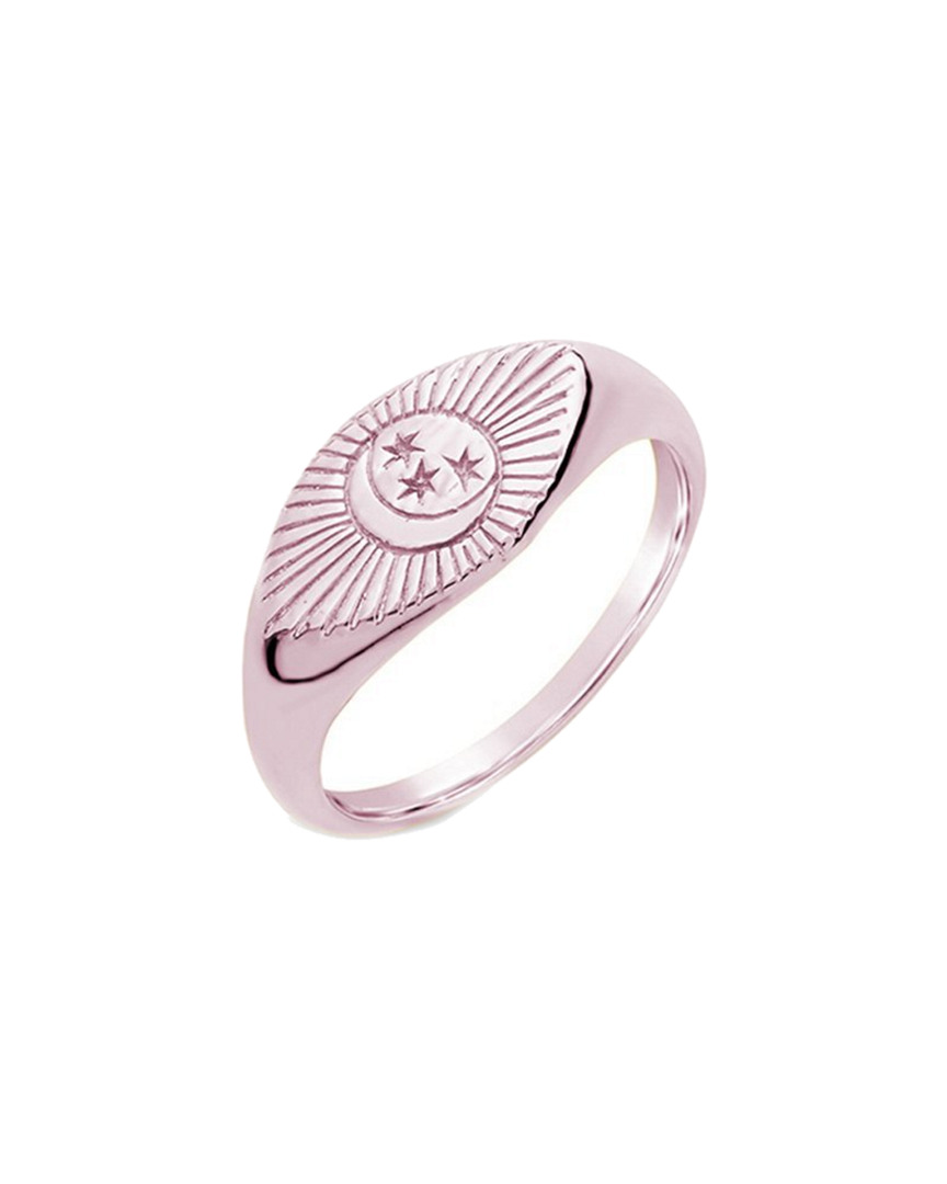 Sterling Forever 14k Over Silver Starry Nights Signet Ring