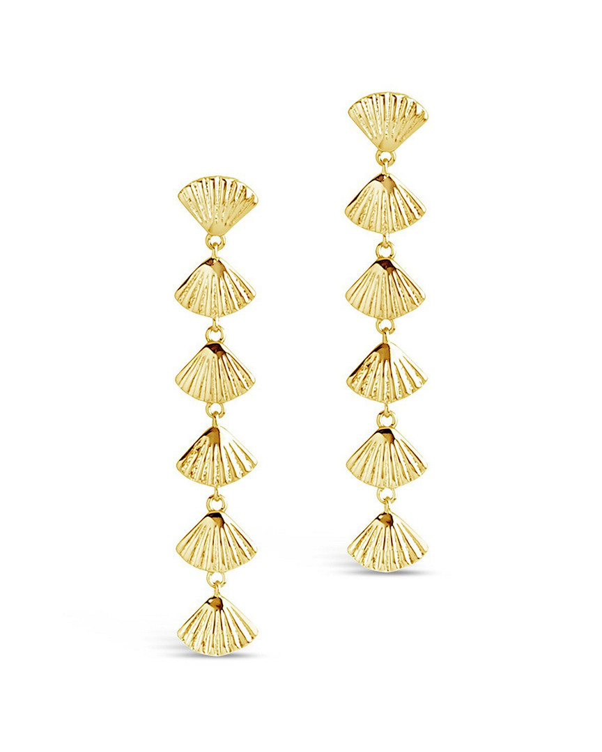 Sterling Forever 14k Plated Scalloped Earrings